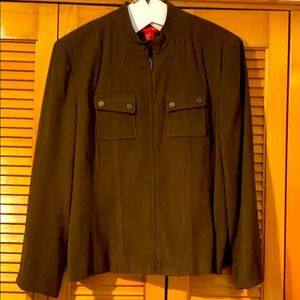 Brown suit jacket size 16